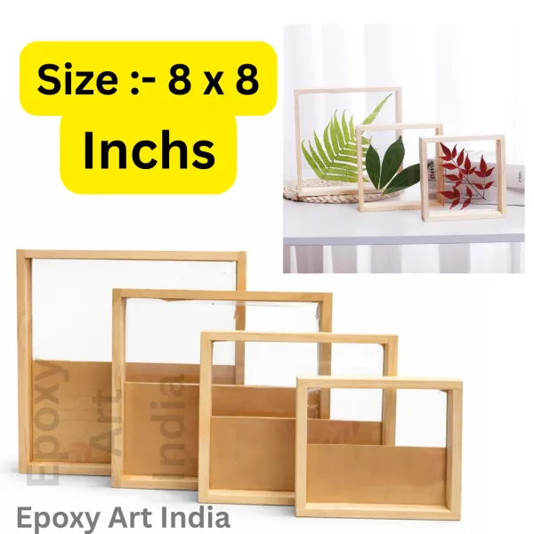 8_X_8_Inch_Pine_Wood_Floating_Frame_With_Acrylic_Base_For_Resin_Art_Wooden_Floating_Varmala_Frame