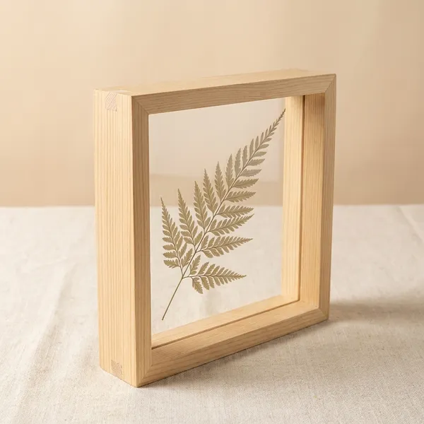 12_X_12_Inch_Pine_Wood_Floating_Frame_With_Acrylic_Base_For_Resin_Art_Wooden_Floating_Varmala_Frame