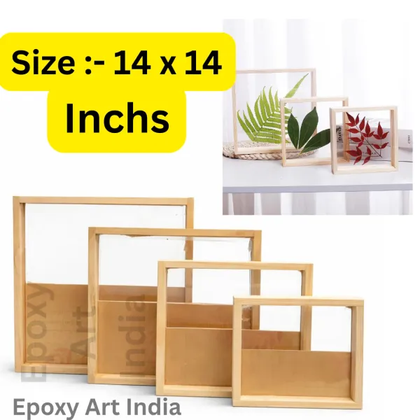 14_X_14_Inch_Pine_Wood_Floating_Frame_With_Acrylic_Base_For_Resin_Art_Wooden_Floating_Varmala_Frame