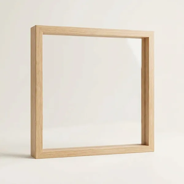 14_X_14_Inch_Pine_Wood_Floating_Frame_With_Acrylic_Base_For_Resin_Art_Wooden_Floating_Varmala_Frame