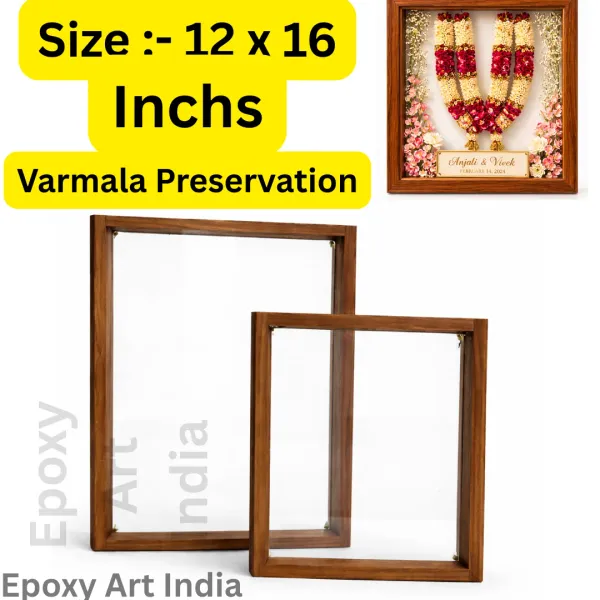 12_X_16_Inch_Teak_Wood_Floating_Frame_With_Acrylic_Base_For_Resin_Art_Wooden_Floating_Varmala_Frame