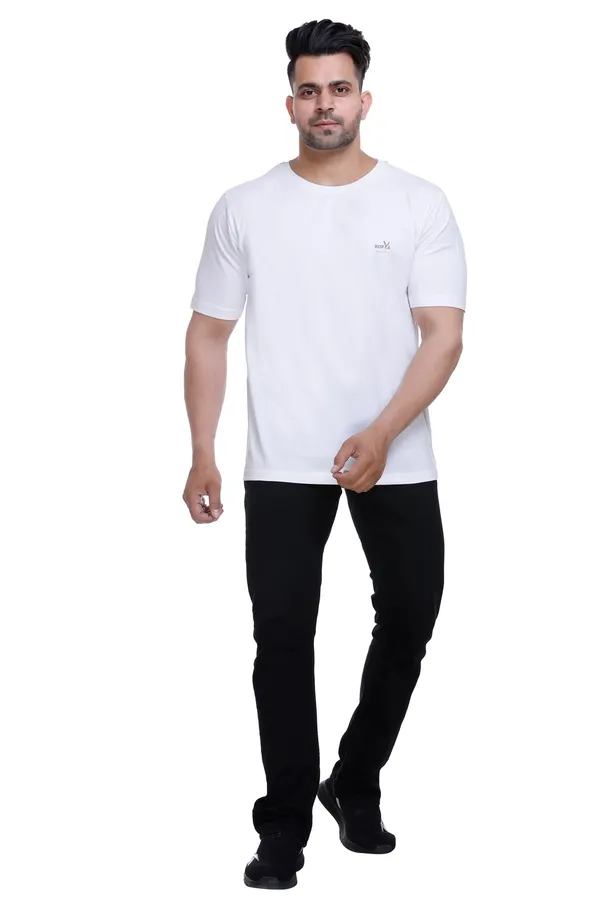 White_Round_Neck_T_Shirt_With_Tiger_Print