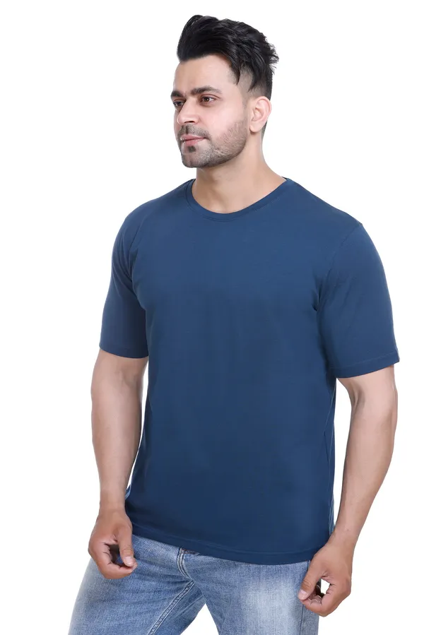 Gen_Erat_United_Graphic_Navy_Blue_And_Print_Beige_Oversized_T-Shirt_for_Men