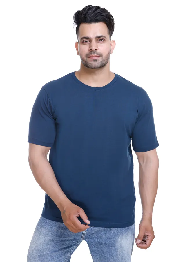 Gen_Erat_United_Graphic_Navy_Blue_And_Print_Beige_Oversized_T-Shirt_for_Men