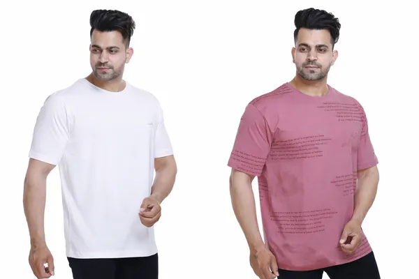 Pink_And_White_Printed_Round_Neck_T_Shirt