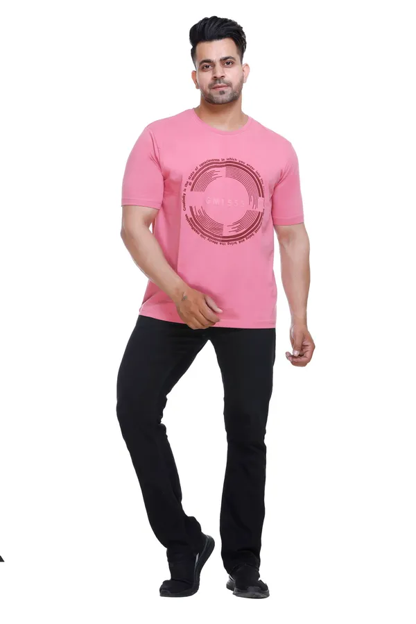 Pink_Round_Graphic_Print_Crew_Neck_T_Shirt_For_Men