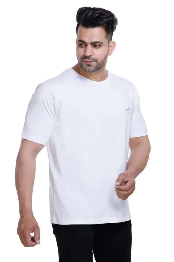 White_Round_Neck_T_Shirt_With_Tiger_Print
