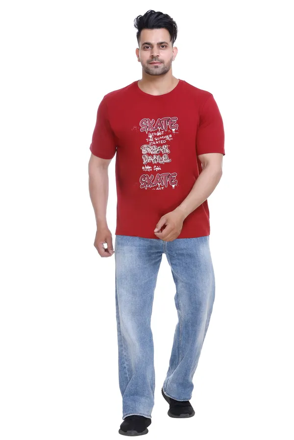 Red_Graphic_Print_T_Shirt_For_Men
