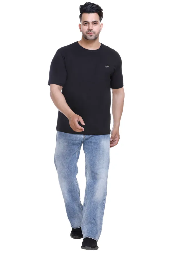 Black_And_Dark_Blue_Denim_JeansTiger_Print_Oversized_T_Shirt
