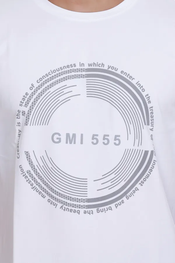 White_Printed_Round_Neck_T_Shirt_For_Men