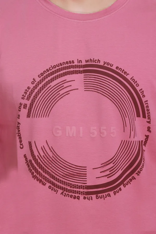 Pink_Round_Graphic_Print_Crew_Neck_T_Shirt_For_Men