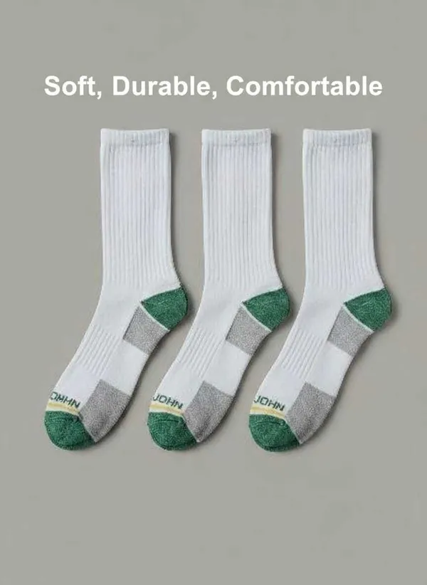 Pack_Of_2_-_White_And_Green_Cotton_Socks_For_Men
