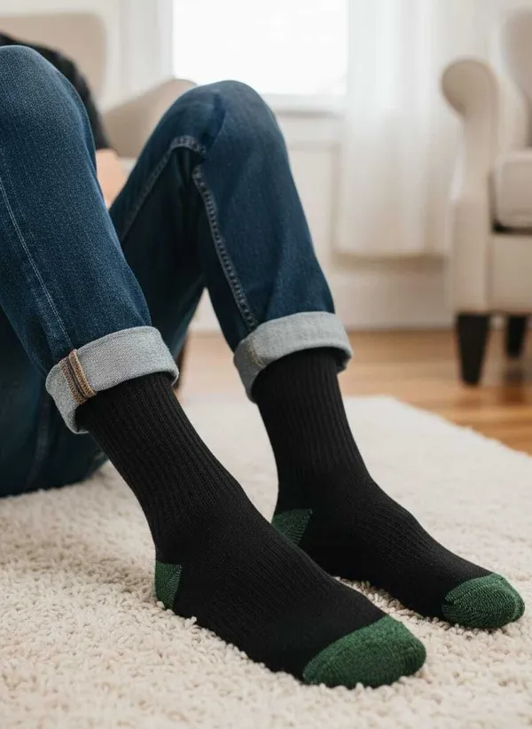 Pack_Of_2_-_Black_And_Green_Cotton_Socks_For_Men