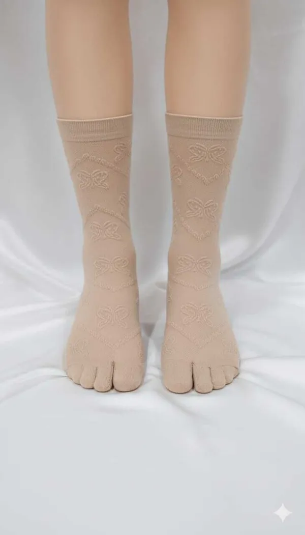 Pack_Of_4_-_Beige_Premium_Cotton_Socks_For_Women