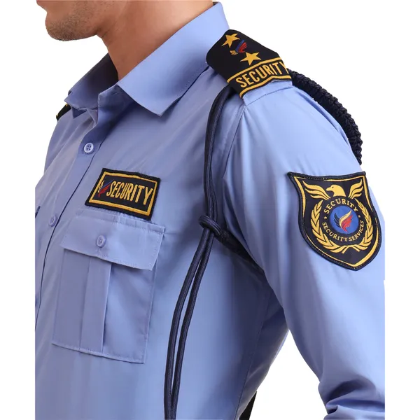 Ink_Blue_Cotton_Blend_Premium_Quality_Security_Guard_Shirt_For_Men