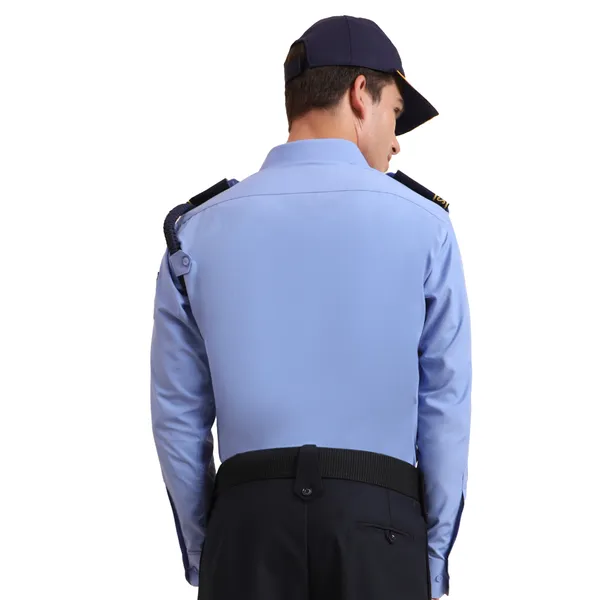 Ink_Blue_Cotton_Blend_Premium_Quality_Security_Guard_Shirt_For_Men