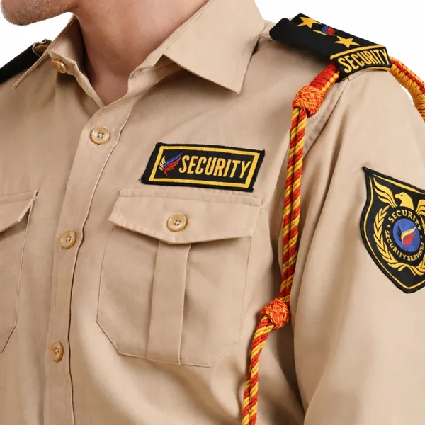 Khaki_Cotton_Blend_Premium_Trovine_Security_Guard_Shirt_For_Men