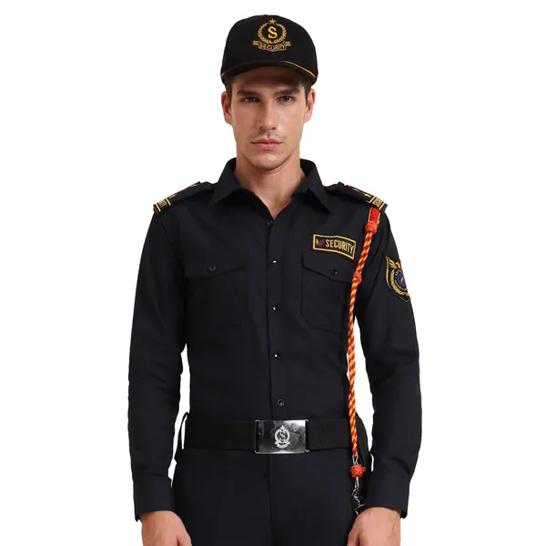 Black_Cotton_Blend_Premium_Trovine_Security_Guard_Shirt_For_Men