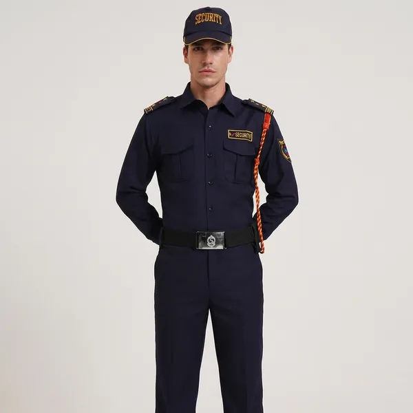 Dark_Blue_Cotton_Blend_Premium_Trovine_Security_Guard_Shirt_For_Men