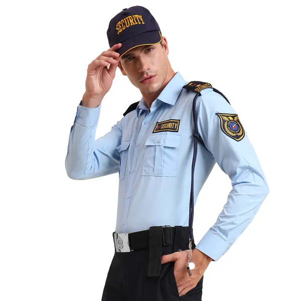 Professional_Cotton_Blend_Premium_Quality_Security_Guard_Shirt_Light_Blue_For_Men