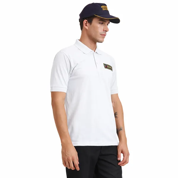 White_Polyester_Security_Guard_Tshirt_For_Men