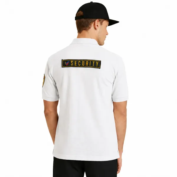 White_Polyester_Security_Guard_Tshirt_For_Men