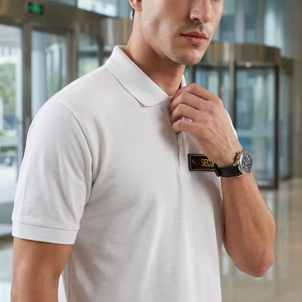 White_Polyester_Security_Guard_Tshirt_For_Men