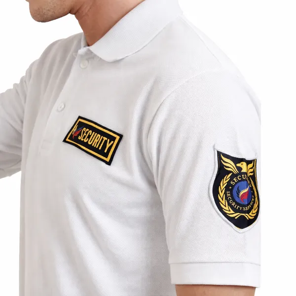 White_Polyester_Security_Guard_Tshirt_For_Men