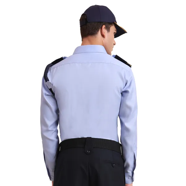 Shamrey_Blue_Cotton_Blend_Premium_Shamrey_Security_Guard_Shirt_For_Men