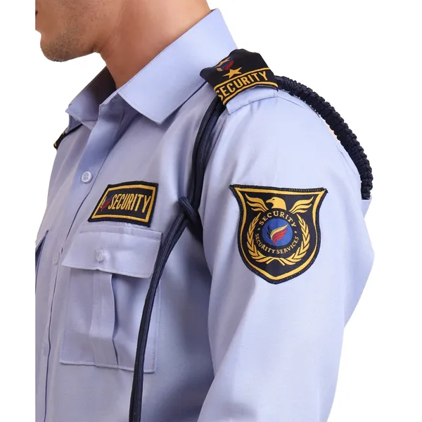 Shamrey_Blue_Cotton_Blend_Premium_Shamrey_Security_Guard_Shirt_For_Men