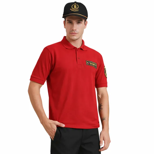 Red_Polyester_Security_Guard_Tshirt_For_Men