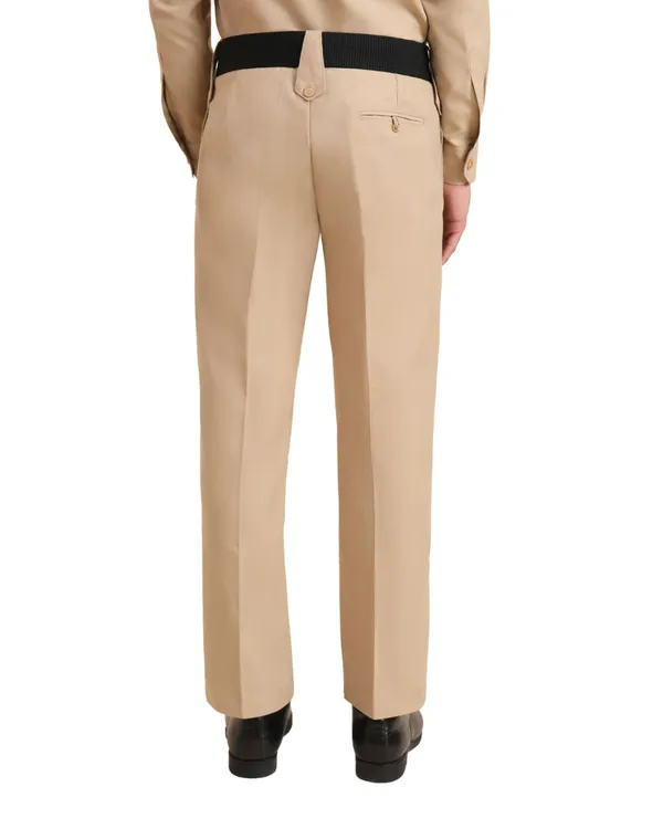 Khaki_Cotton_Premium_Quality_Matte_Finish_Security_Guard_Pant_For_Men