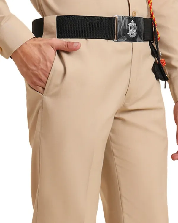 Khaki_Cotton_Premium_Quality_Matte_Finish_Security_Guard_Pant_For_Men