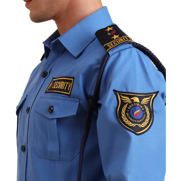 Professional_Security_Gaurd_Uniform_Blue_Shirt_For_Men