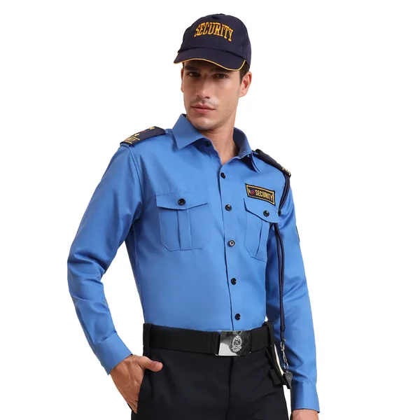 Professional_Security_Gaurd_Uniform_Blue_Shirt_For_Men