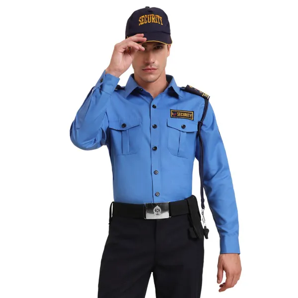 Professional_Security_Gaurd_Uniform_Blue_Shirt_For_Men
