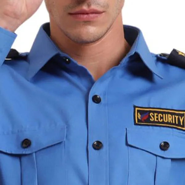 Professional_Security_Gaurd_Uniform_Blue_Shirt_For_Men