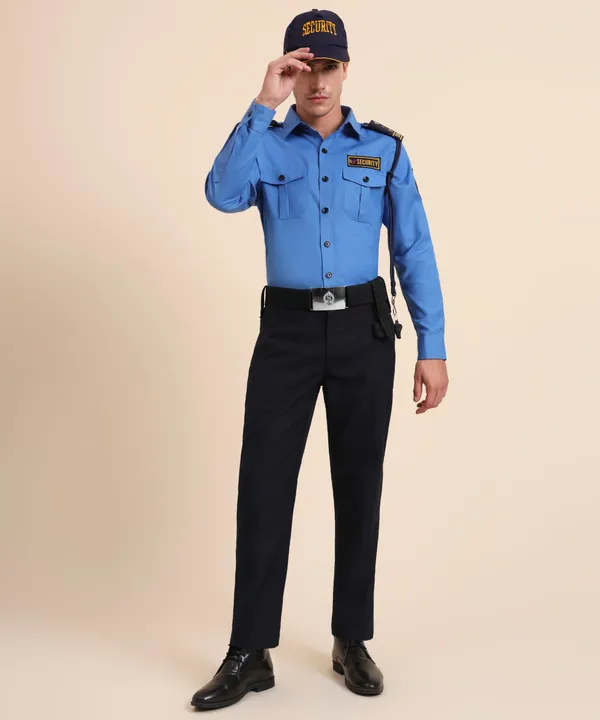 Professional_Security_Gaurd_Uniform_Blue_Shirt_For_Men