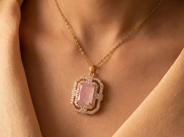 Blush_Pink_Crystal_Halo_Pendant_Necklace