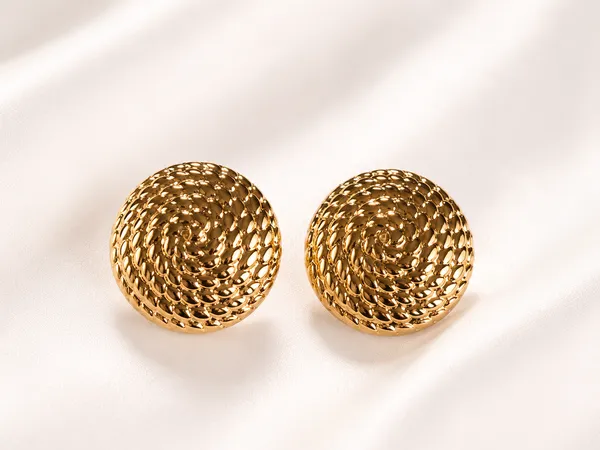 Textured_Spiral_Gold_Statement_Stud_Earrings