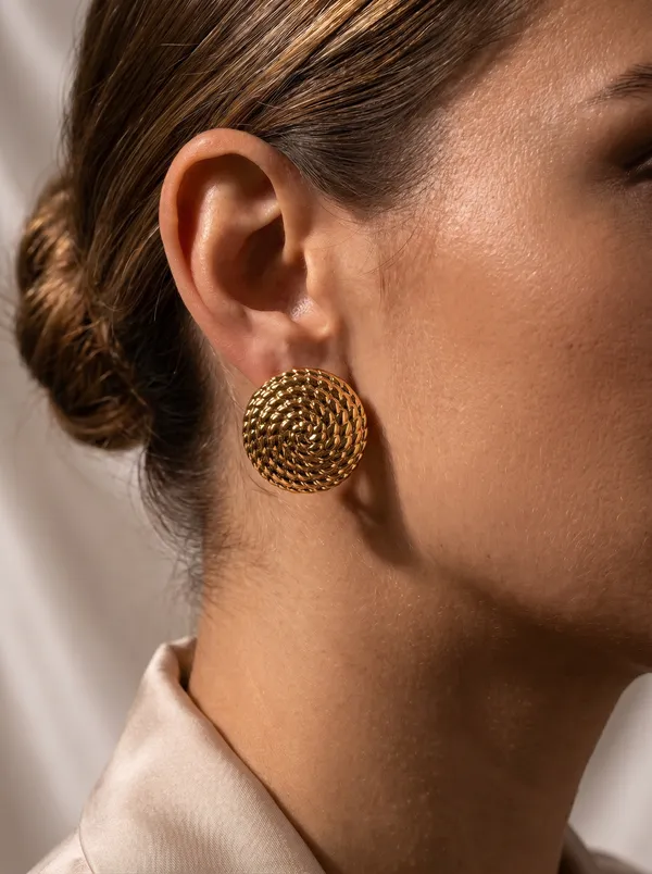 Textured_Spiral_Gold_Statement_Stud_Earrings