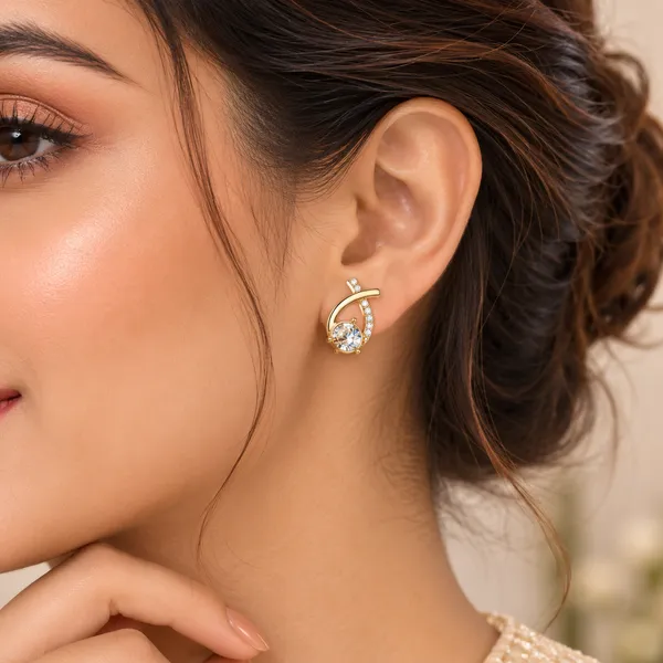 Gold_Curved_Crystal_Stud_Earrings