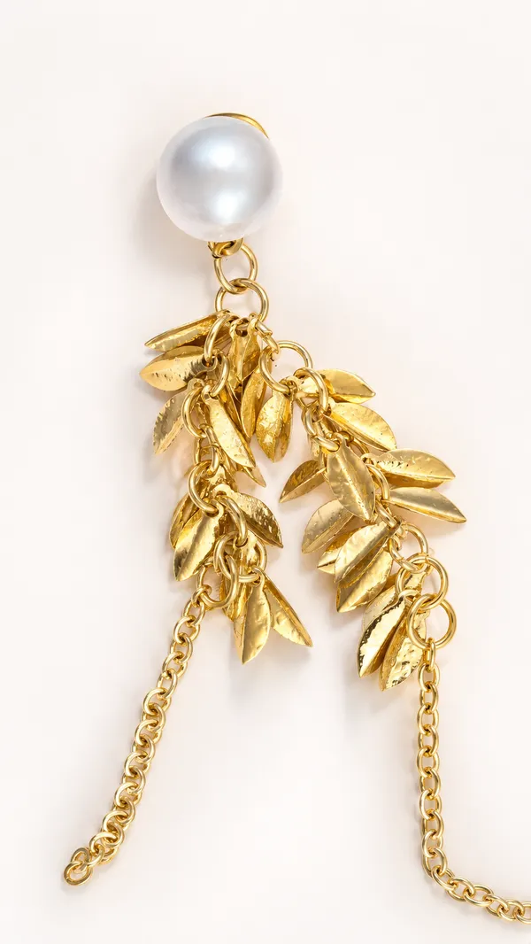 Pearl_Gold_Leaf_Tassel_Statement_Earrings