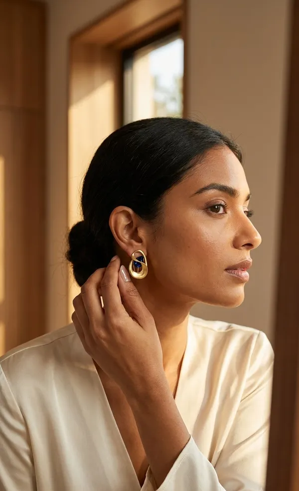 Nuanza_Gold-Tone_Geometric_Stud_Earrings_with_Midnight_Blue_Crystal