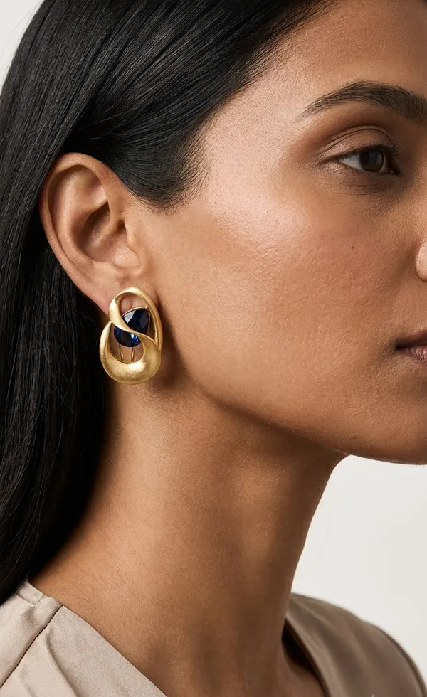 Nuanza_Gold-Tone_Geometric_Stud_Earrings_with_Midnight_Blue_Crystal