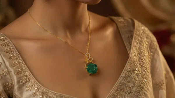 Emerald_Rose_Crystal_Accent_Gold_Pendant_Necklace