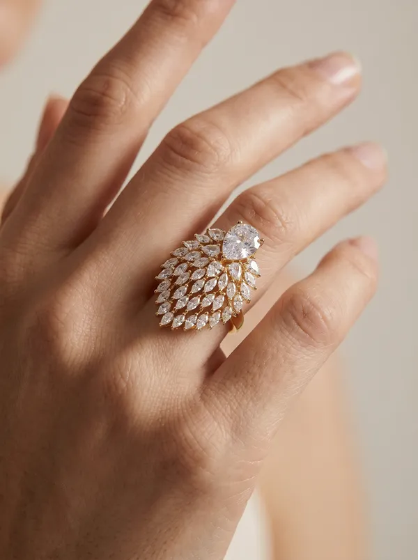 Gold_Floral_Crystal_Statement_Ring