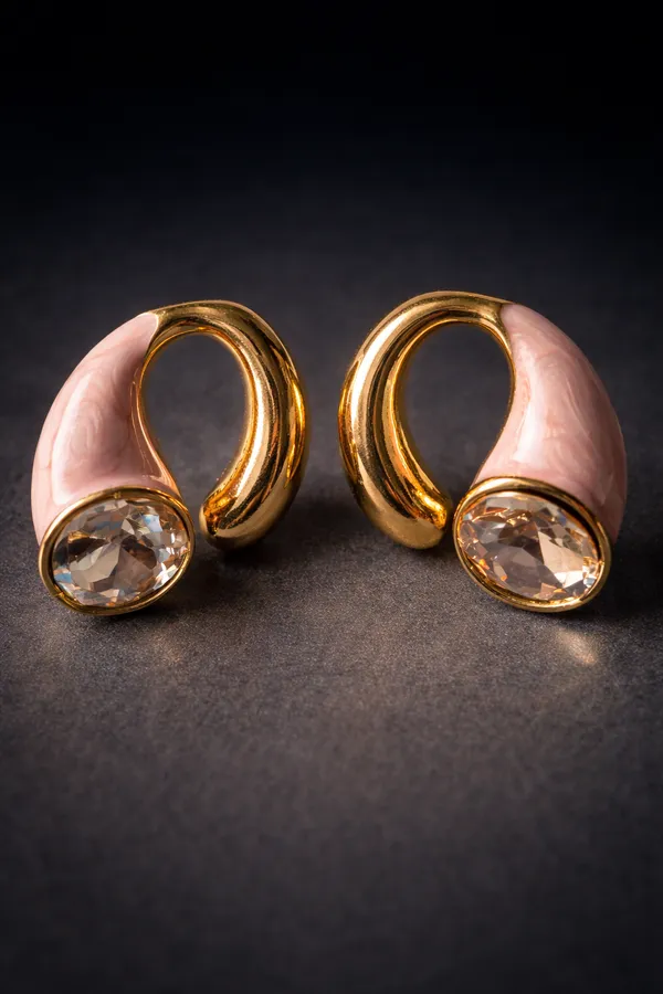 Blush_Enamel_Champagne_Crystal_Gold_Hoop_Earrings