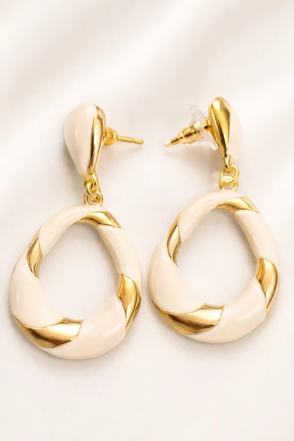 Ivory_Enamel_Gold_Twisted_Hoop_Earrings
