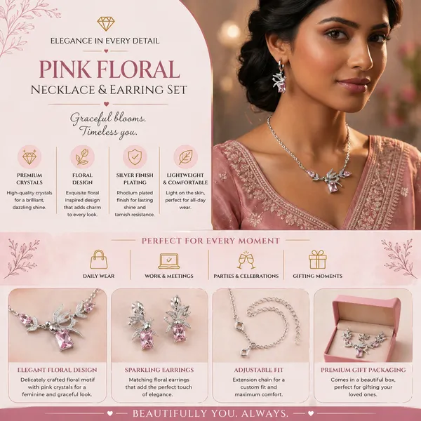 Silver_Pink_Crystal_Bird_Pendant_&_Earring_Set